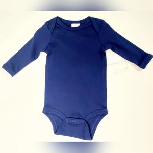Starting Out baby Boys long sleeve bodysuit Navy Blue size:3M